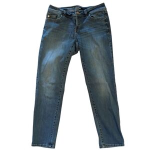 INC DENIM Medium Wash Skinny Leg Curvy Fit Stretchy Jeans 8 SHORT